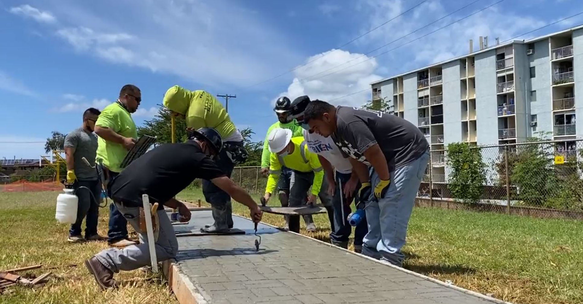 BAC Local 1 Hawaii apprentices build a 250-foot-long walkway 