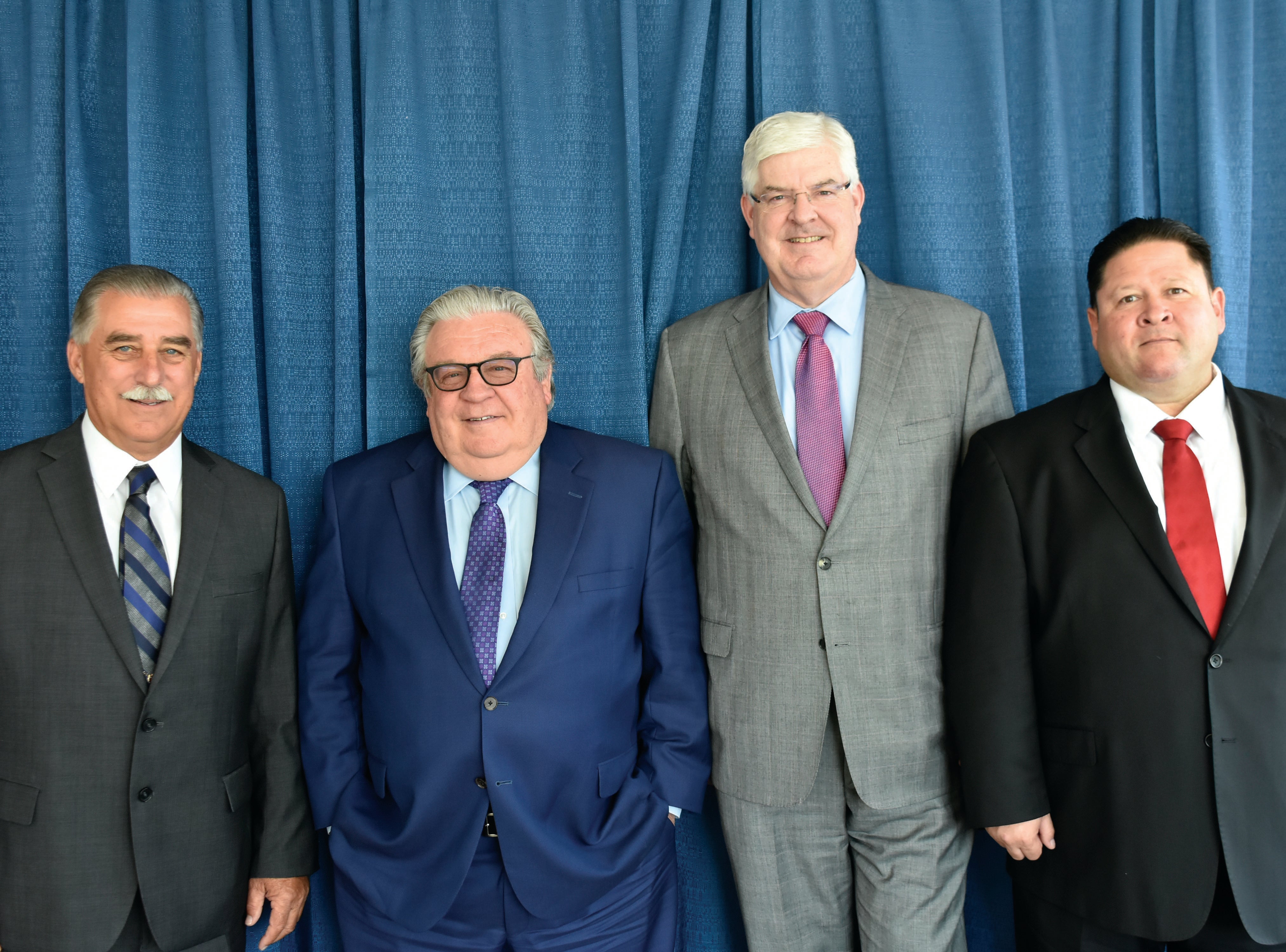 BAC Executive Board members visiting a jobsite in Washington, D.C. in June, 2018. From left, BAC Executive Vice President Carlos Aquin, Executive Vice President Gerard Scarano, Secretary-Treasurer Tim Driscoll, and President James Boland.