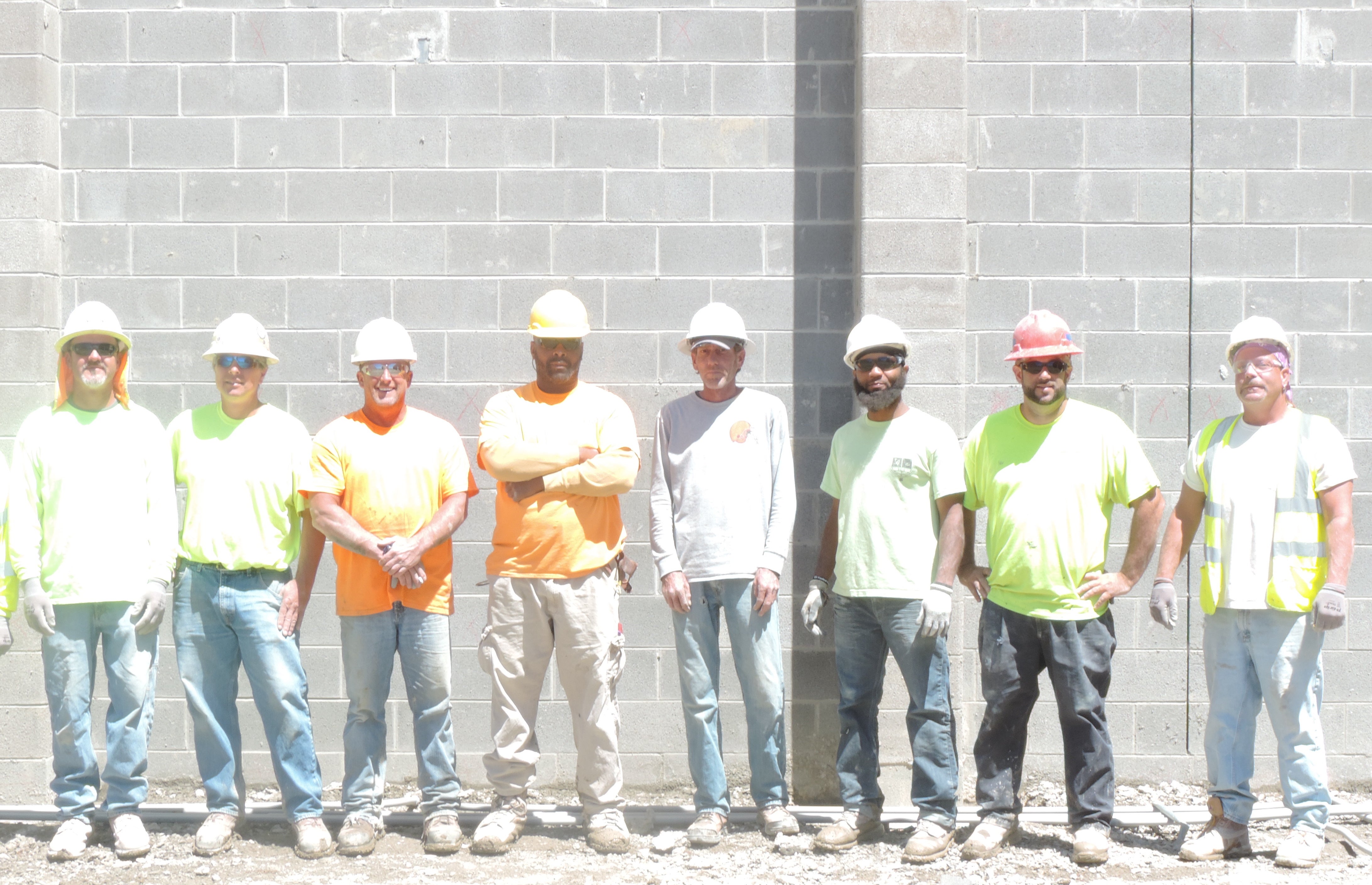 group photo at the wall