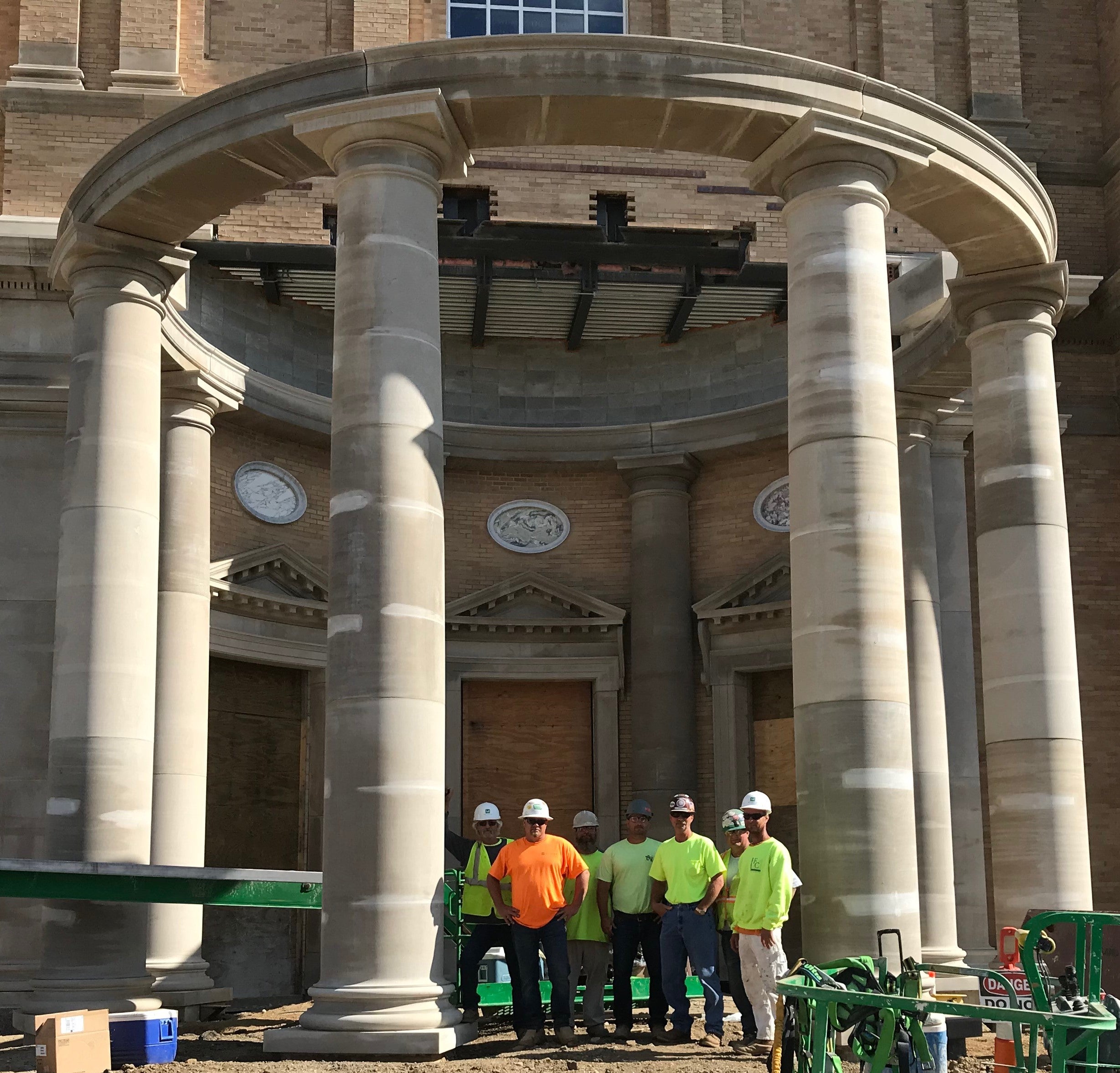 Members in front of Christ Chapel