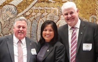 Deputy Secretary Su with Secretary-Treasurer Sullivan and President Driscoll