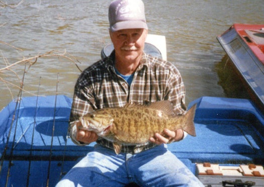 Bennie Patton of BAC Local 7 Kentucky caught this 5 ¾-lb smallmouth bass on the Cumberland river, which took first place in a big bass tournament.  